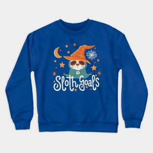 Sloth Halloween Goals Crewneck Sweatshirt